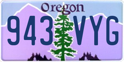 OR license plate 943VYG