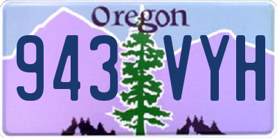 OR license plate 943VYH