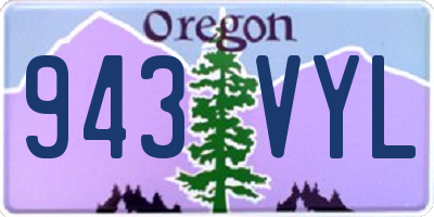 OR license plate 943VYL