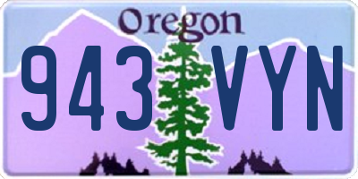 OR license plate 943VYN