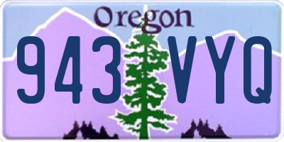 OR license plate 943VYQ