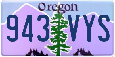 OR license plate 943VYS