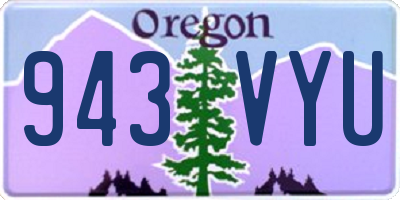 OR license plate 943VYU