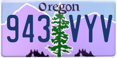 OR license plate 943VYV