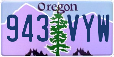 OR license plate 943VYW