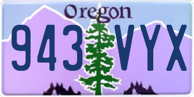 OR license plate 943VYX