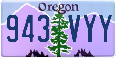 OR license plate 943VYY