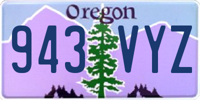OR license plate 943VYZ