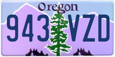 OR license plate 943VZD