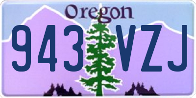 OR license plate 943VZJ