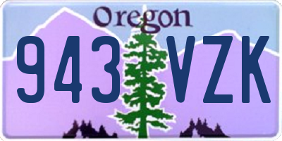 OR license plate 943VZK