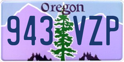 OR license plate 943VZP