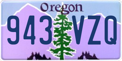 OR license plate 943VZQ