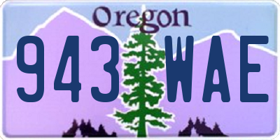 OR license plate 943WAE