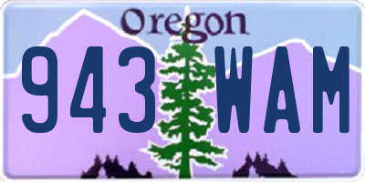 OR license plate 943WAM