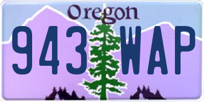 OR license plate 943WAP