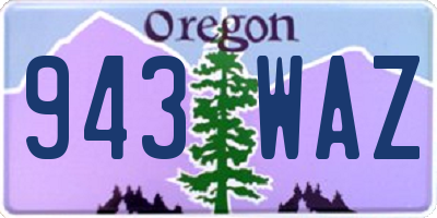 OR license plate 943WAZ