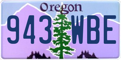 OR license plate 943WBE