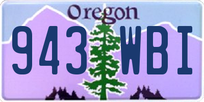OR license plate 943WBI