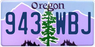 OR license plate 943WBJ