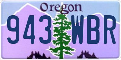 OR license plate 943WBR