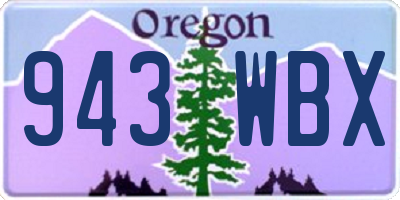 OR license plate 943WBX