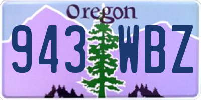OR license plate 943WBZ