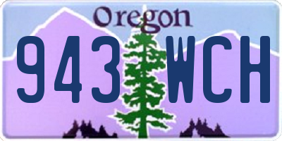 OR license plate 943WCH
