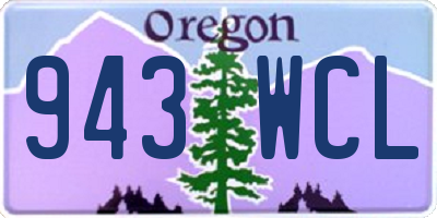 OR license plate 943WCL
