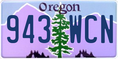 OR license plate 943WCN