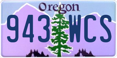 OR license plate 943WCS