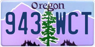 OR license plate 943WCT