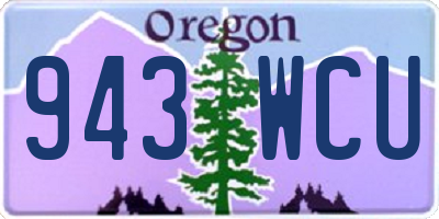 OR license plate 943WCU