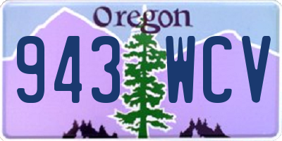 OR license plate 943WCV