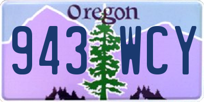 OR license plate 943WCY