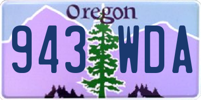 OR license plate 943WDA