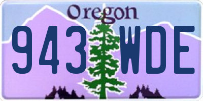 OR license plate 943WDE