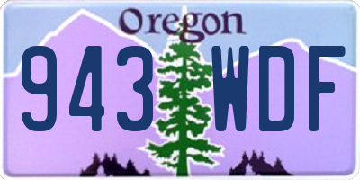 OR license plate 943WDF