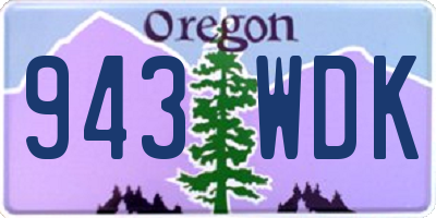 OR license plate 943WDK