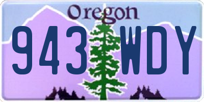 OR license plate 943WDY