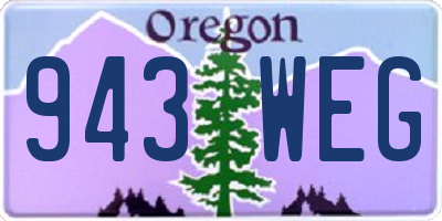 OR license plate 943WEG
