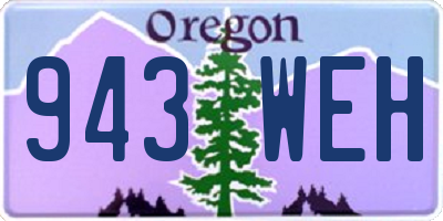 OR license plate 943WEH