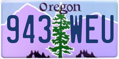 OR license plate 943WEU