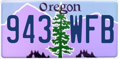OR license plate 943WFB