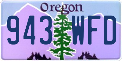 OR license plate 943WFD