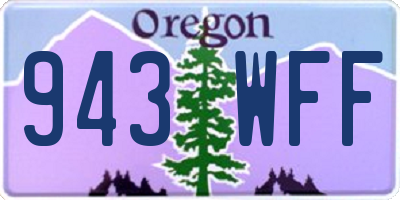 OR license plate 943WFF