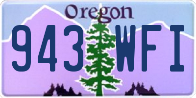OR license plate 943WFI