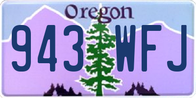 OR license plate 943WFJ