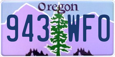 OR license plate 943WFO
