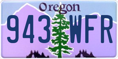 OR license plate 943WFR